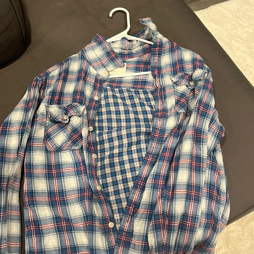 Red, white, and blue flannel